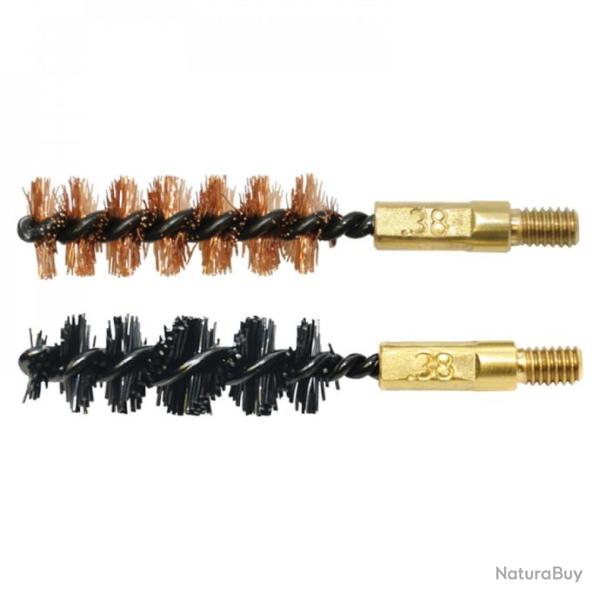 Lot de 2 brosses de nettoyage pour arme calibre .38"
