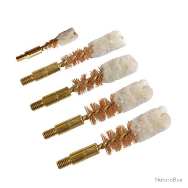 Lot de 5 brosses de nettoyage rapide pour arme calibre .40"/10 mm