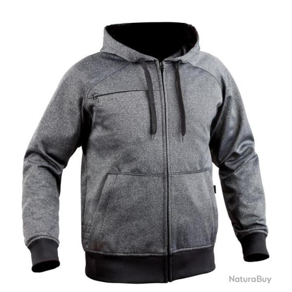 Sweat zipp Ghost gris/noir S GRIS