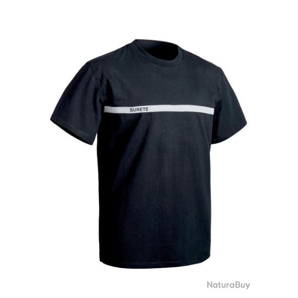 T shirt Scu One sret bande grise NOIR