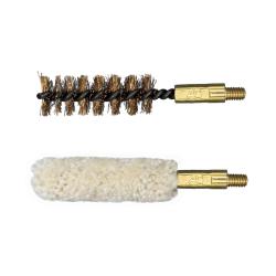 Lot de 2 brosses de nettoyage combin&eacute;es pour arme calibre .40"/10 mm