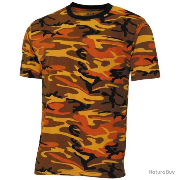 Tee shirt Streetstyle Orange Camo