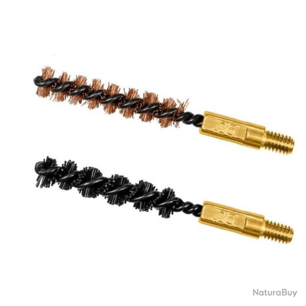 Lot de 2 brosses de nettoyage pour arme calibre .250, .257, .243"/6 mm