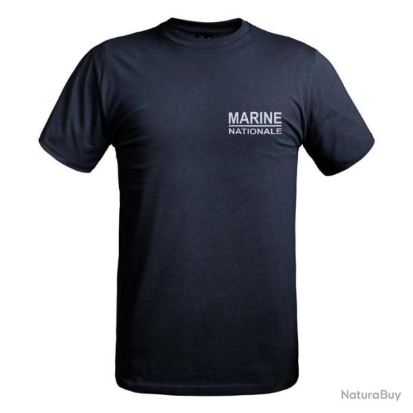 T shirt Strong texte Marine Nationale bleu marine Bleu Marine