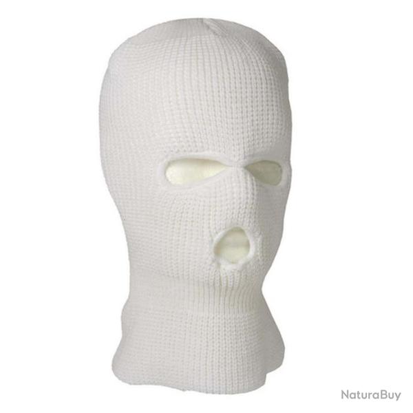 CAGOULE 3 TROUS ACRYLIQUE BLANCHE