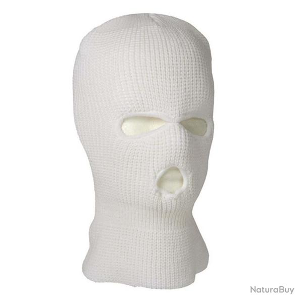 CAGOULE 3 TROUS ACRYLIQUE BLANCHE