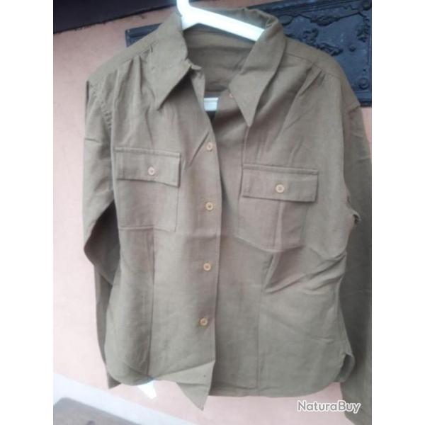 CHEMISE MOUTARDE PERSONNEL F�MININ U.S.MODELE OFFICIER