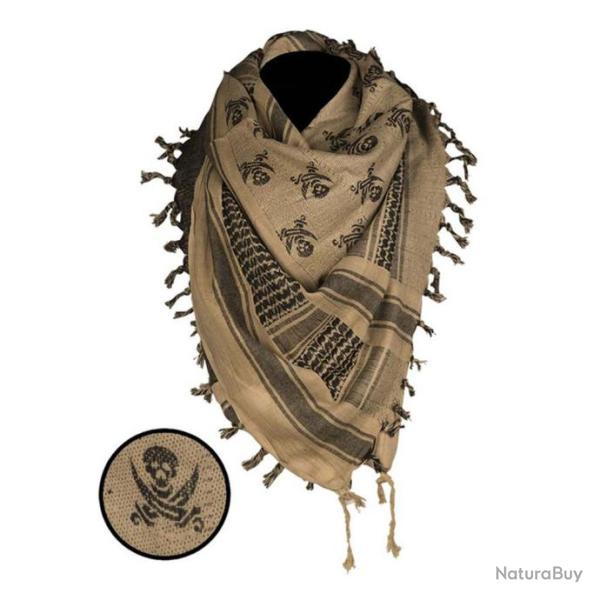 �CHARPE SHEMAGH SKULL COYOTE ET NOIR