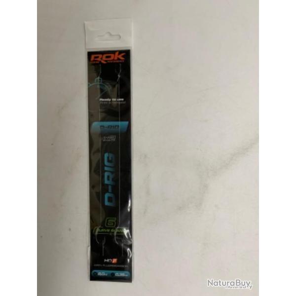 2 Bas de ligne D-Rig Rok Fishing 6 curve shank