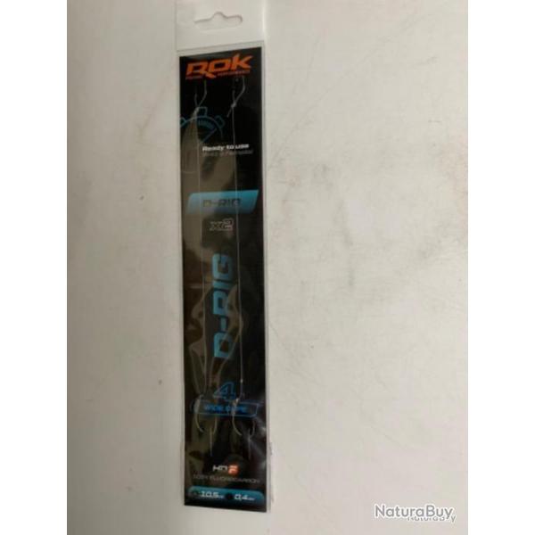 2 Bas de ligne D-Rig Rok Fishing 4 wide gape