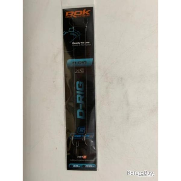 2 Bas de ligne D-Rig Rok Fishing 6 wide gape