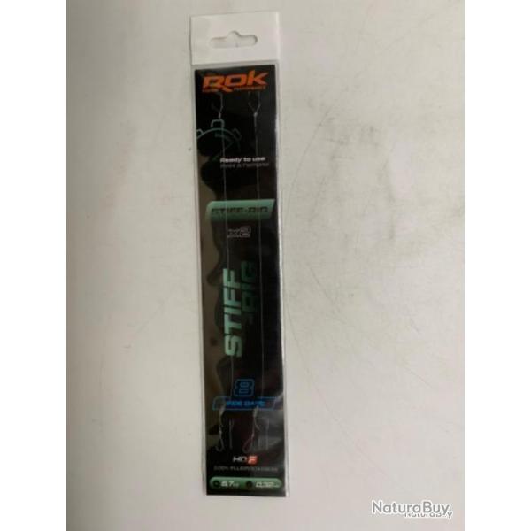 2 Bas de ligne Stiff-Rig Rok Fishing 8 wide gape