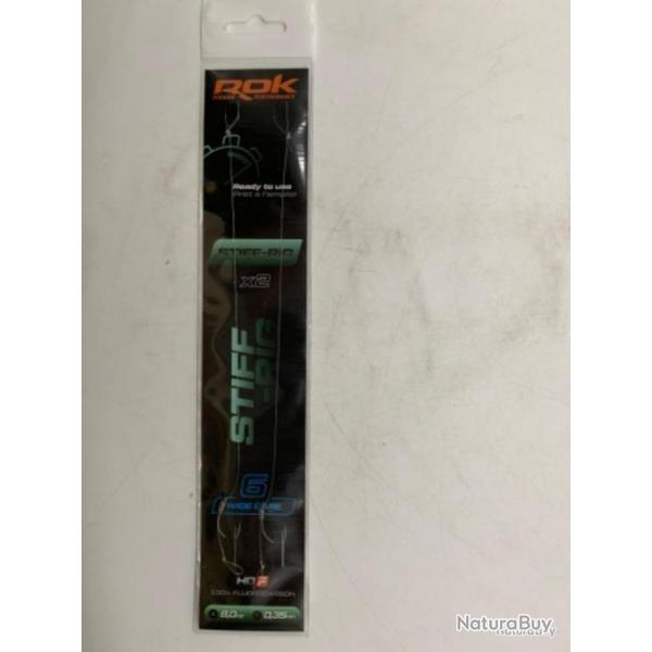 2 Bas de ligne Stiff-Rig Rok Fishing 6 wide gape