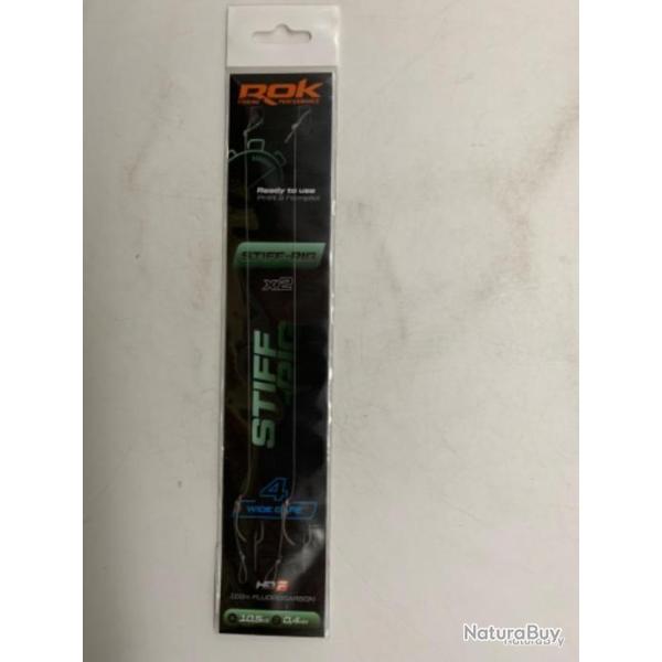 2 Bas de ligne Stiff-Rig Rok Fishing 4 wide gape