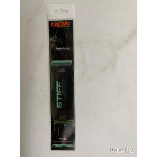 2 Bas de ligne Stiff-Rig Rok Fishing 8 curve shank