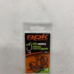 10 hameçons Rok Fishing CS medium curve shank #4