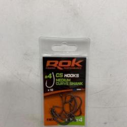 10 hame&ccedil;ons Rok Fishing CS medium curve shank #4