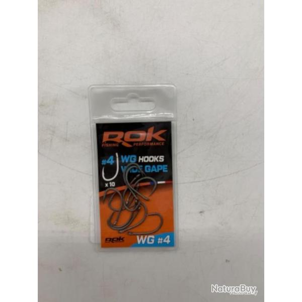 10 hameons Rok Fishing WG wide gape #4