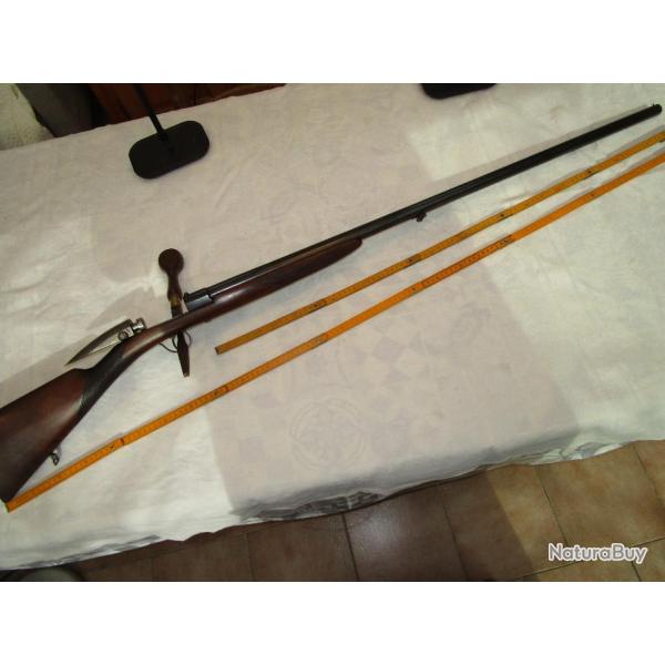 STOP-VIS fusil VERNEY-CARRON cal 10. rare canon long de 1m03.culasse finement cisel�e .