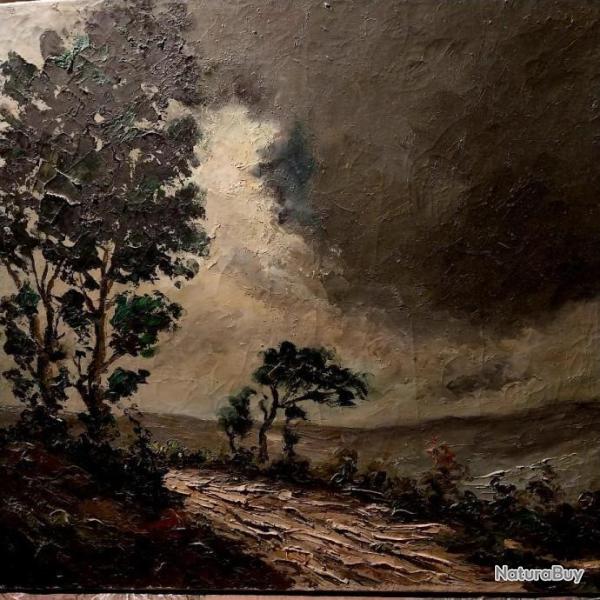 Tableau  huile couteau