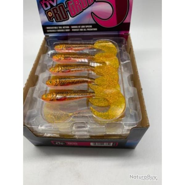 Leurre souple Fox rage pro grub 12 cm orang� jaune