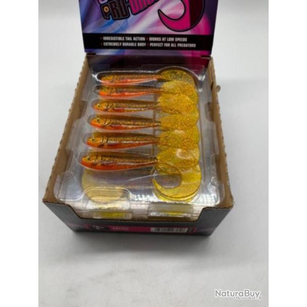 Leurre souple Fox rage pro grub 10 cm orange jaune
