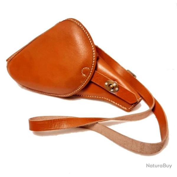 Holster �tui Jambon fauve Revolver Mas 1892 Fran�ais REPRO WW2