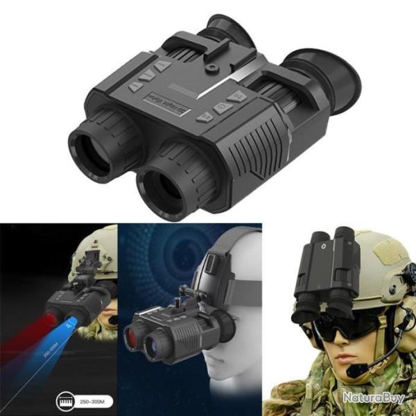 Casque lunettes Vision Nocturne Imagerie St�r�o 1080P Capteur Infrarouge Port�e 300M Haute Qualit�