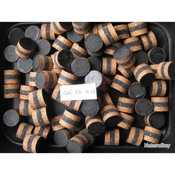 Bourres  1�re  qualit�  li�ge  et  feutre  gris  cal  12  hauteur  15 mm