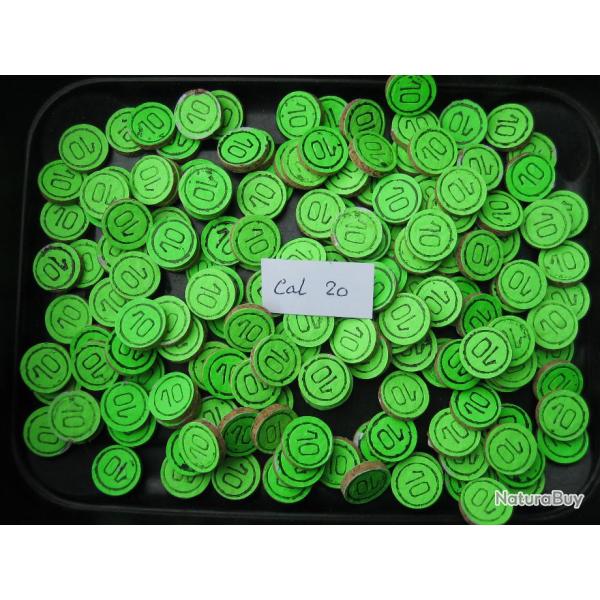 85  Rondelles  li�ge  de  fermetures  cal  20  No  10