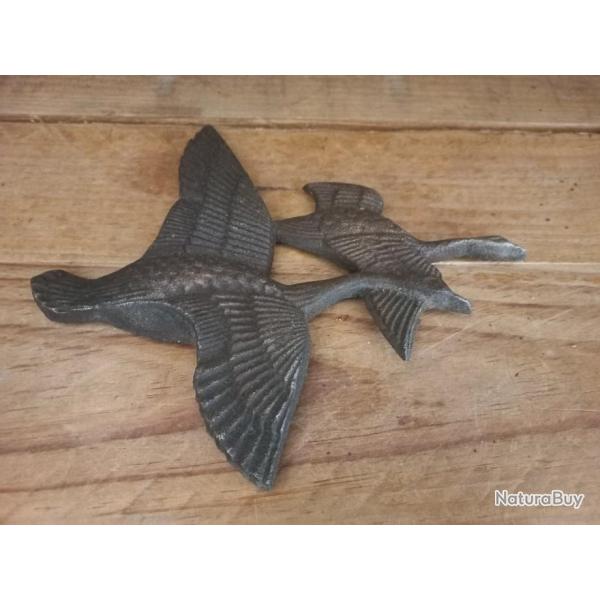 d�coration d'oies  sauvages  en fonte de fer avec fixation