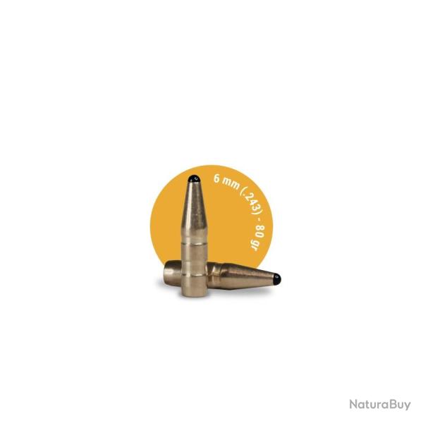 Ogives sans plomb fox classic hunter 6MM (.243) 80 GR - 50 pi�ces