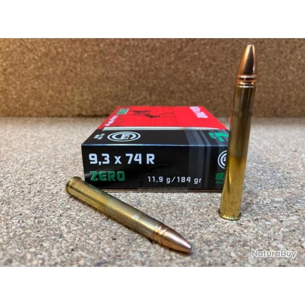 LOT DE 3 BOITES DE 20 CARTOUCHES GECO ZERO  CAL.9.3X74 R 11.9 gr