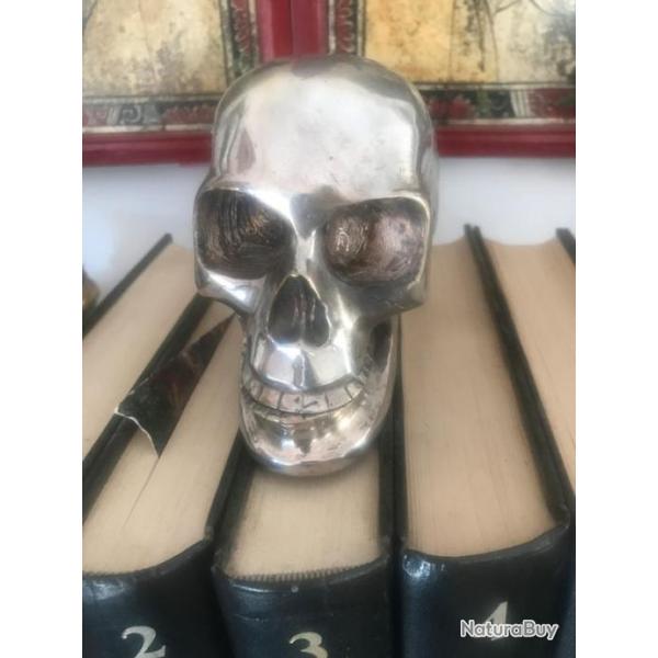 Vintage - cr�ne t�te de mort N�pal argent N�pal