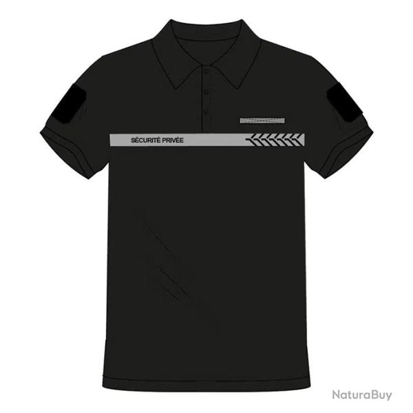 Polo noir SECURITE PRIVEE GK Safetek�