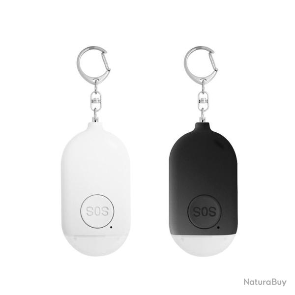 Alarme personnelle rechargeable Led Blanc