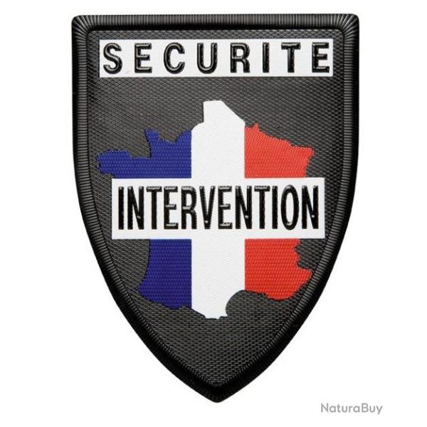 Ecusson plastifi "SECURITE INTERVENTION" plastique