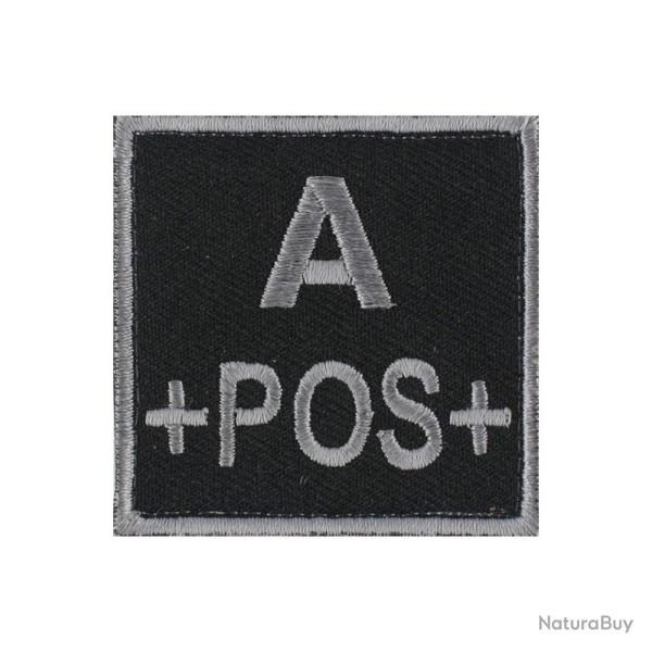 Velcro groupe sanguin gris/noir A+