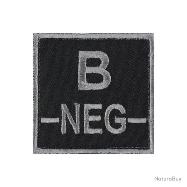 Velcro groupe sanguin gris/noir B-