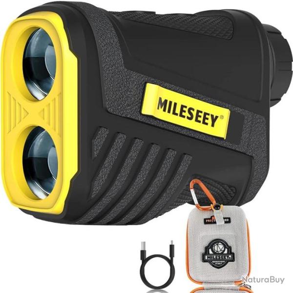 Tlmtre Golf Laser Mileseey 600M Tlmtre X6 Chasse Prcision 0,5m Chargement USB IP54 tanche