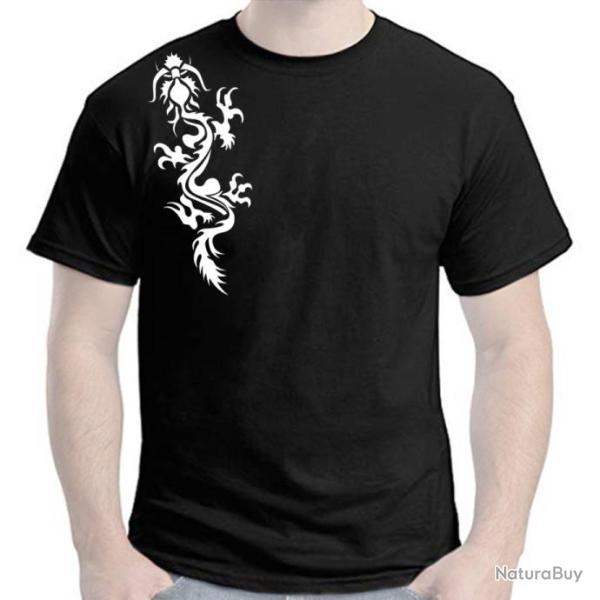 TEE SHIRT DRAGON  Style Tattoo Tatouage tribal Mythologie Fantastique  Ide cadeau Nol Anniversaire
