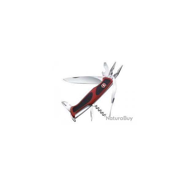 BEL147 COUTEAU SUISSE VICTORINOX "RANGERGRIP 74" ROUGE 15 FONCTIONS NEUF