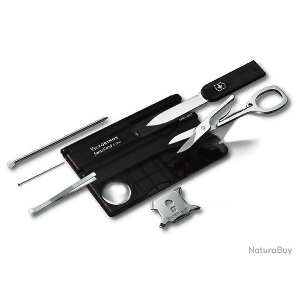 BEL152 CARTE SUISSE VICTORINOX "SWISSCARD LITE" NOIR 13 FONCTIONS NEUF