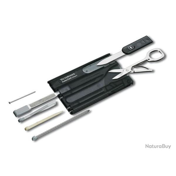 CARTE SUISSE VICTORINOX "SWISSCARD" NOIR 10 FONCTIONS