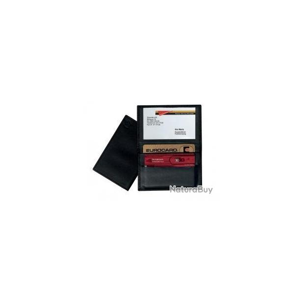 ETUI CUIR NOIR VICTORINOX "SWISSCARD" NEUF