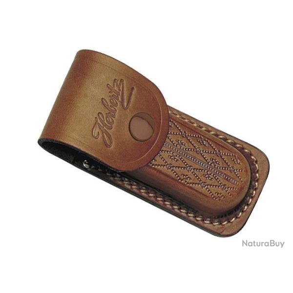 ETUI HERBERTZ CUIR MARRON 13CM