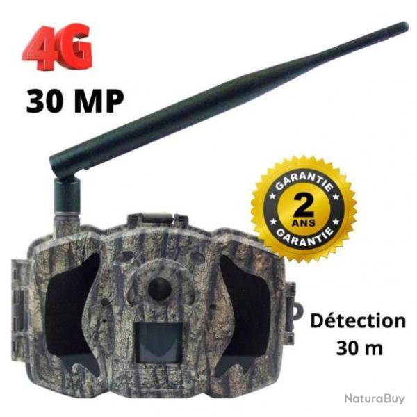 Mini cam�ra de chasse 4G LTE  4K 30MP 4K MMS - Garantie 2 ans - 30 m�tres de d�tection