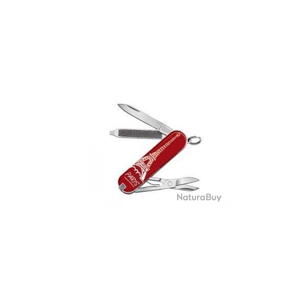 BEL160 COUTEAU SUISSE VICTORINOX "CLASSIC" MOTIF TOUR EIFFEL 7 FONCTIONS NEUF