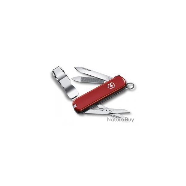 BEL166 COUTEAU SUISSE VICTORINOX "NAIL CLIP 580" ROUGE 8 FONCTIONS NEUF