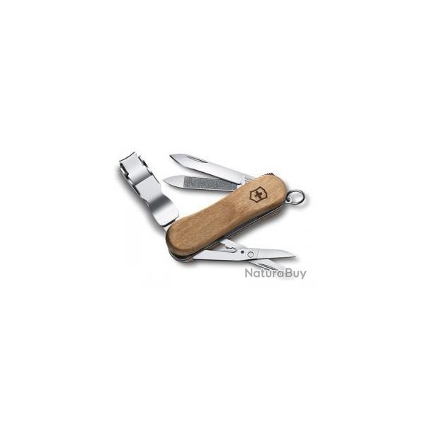 BEL167 COUTEAU SUISSE VICTORINOX "NAIL CLIP EVOWOOD 580" BOIS NOYER 6 FONCTIONS NEUF